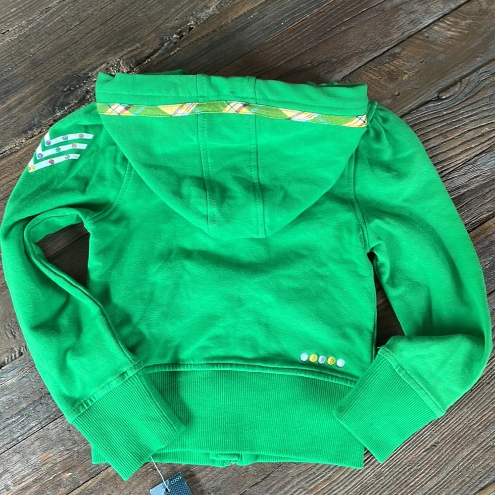 Coogi 3T girls kelly green patch logo hoodie NWT